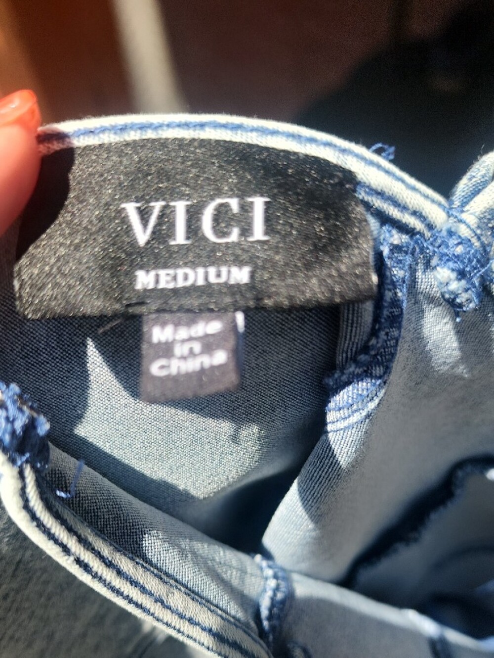Dickson Denim Romper with Spaghetti Straps - Blue - Picture 11 of 13